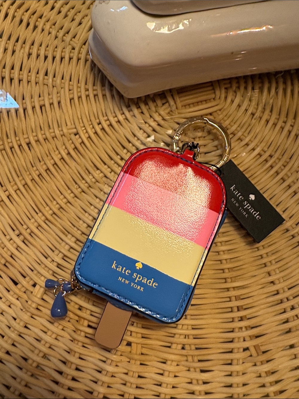 Kate Spade Popsicle pouch key ring